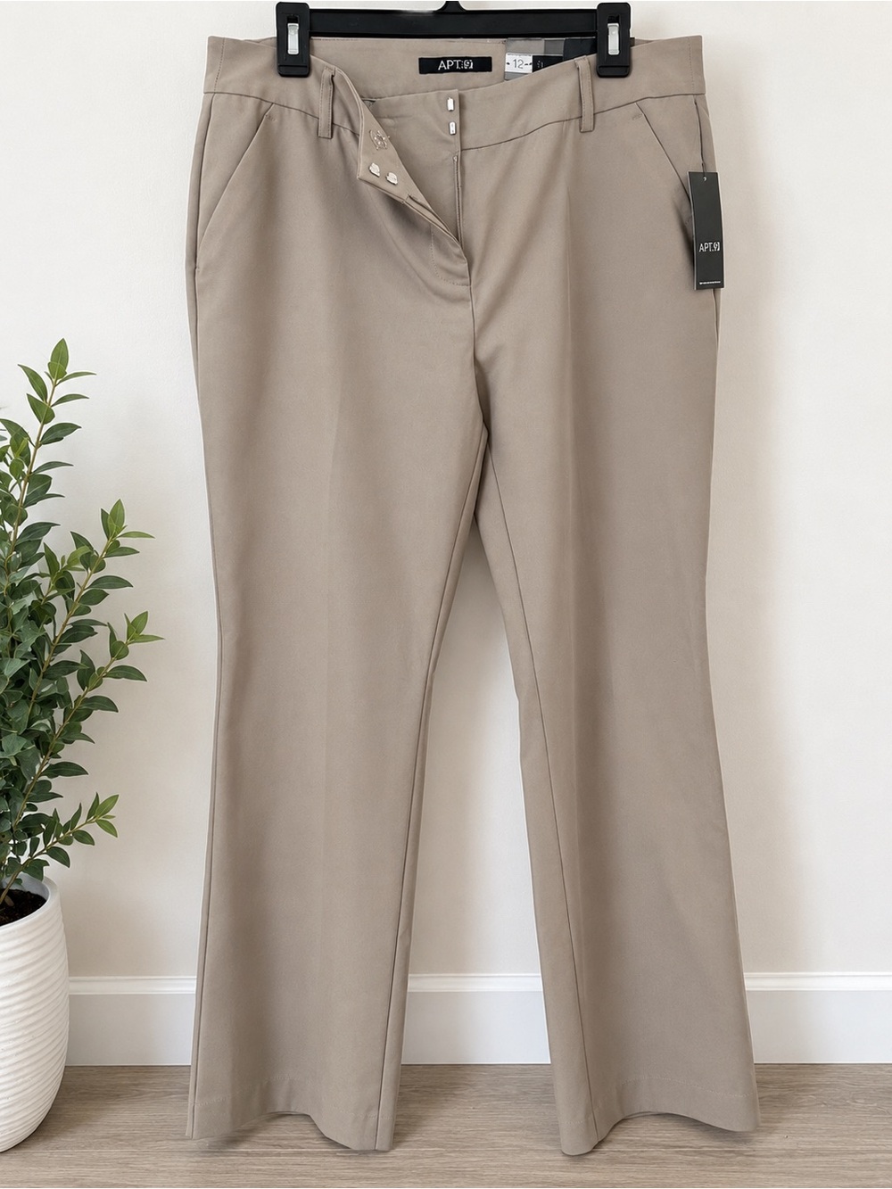 Apt. 9 Women's Taupe Boot-Cut Trousers